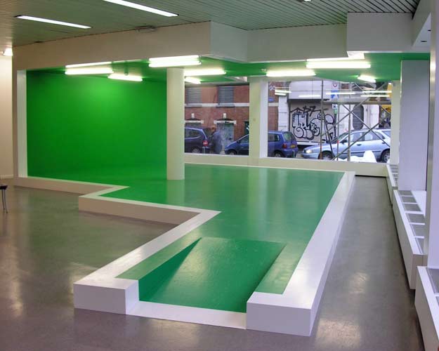 Krijn de Koning 'work for CBK (green)' - gevel en interieur - Nieuwe Binnenweg 75, Rotterdam