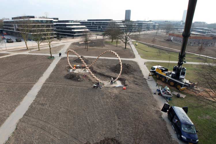 Uitvoering beeld voor de Kromhout Kazerne te Utrecht.